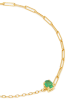 Solitaire Bracelet, 18k Yellow Gold & Emerald